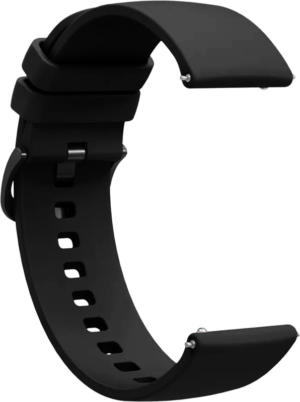 ACM Watch Strap 22mm Silicone Hook for ||Maxima|| Max Pro Affluence Smartwatch Belt 3844341 mm Silicone Watch Strap(Black)