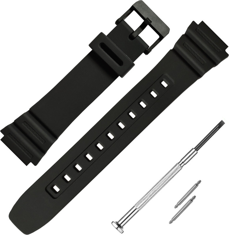 DBLACK [CDS2]CASIO Strap for AE-1200WH, AE-1300WH, F-108WH, W-216H 18 mm Resin Watch Strap(Black)