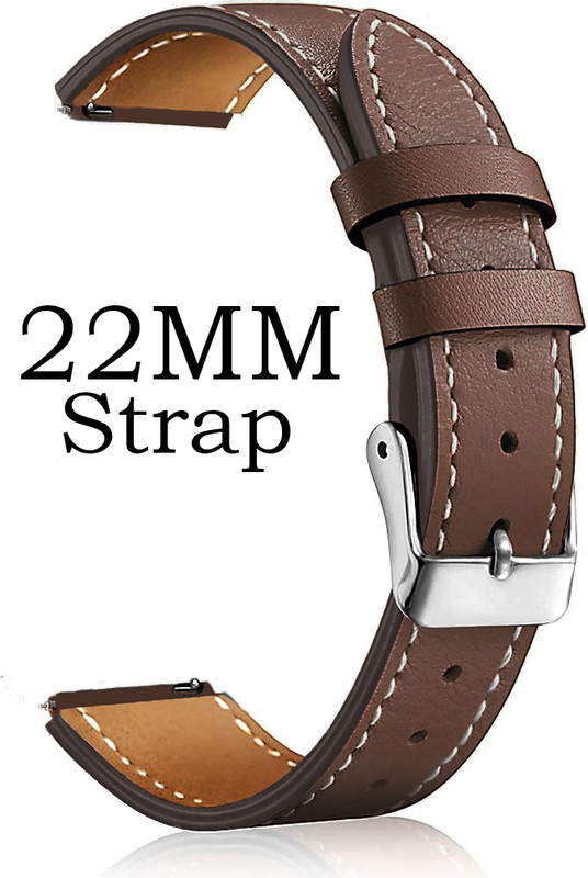 TIMEWORKS P32BLE09 Universal vegan leather Strap Suitable for all watches, 22 mm Synthetic Leather Watch Strap(Brown)