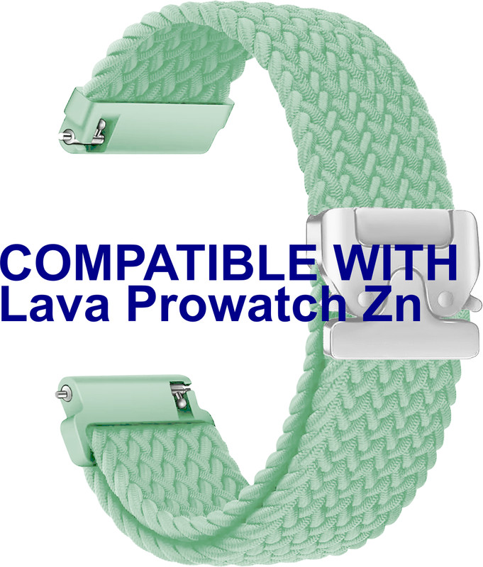 ACM Watch Strap Woven Braided Clipper 22mm Prowatch Zn Smartwatch Belt 3623485 mm Fabric Watch Strap(Green)