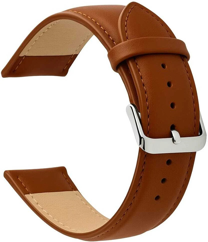 RStraps 22MM GREEN 22 mm Genuine Leather Watch Strap(Green)