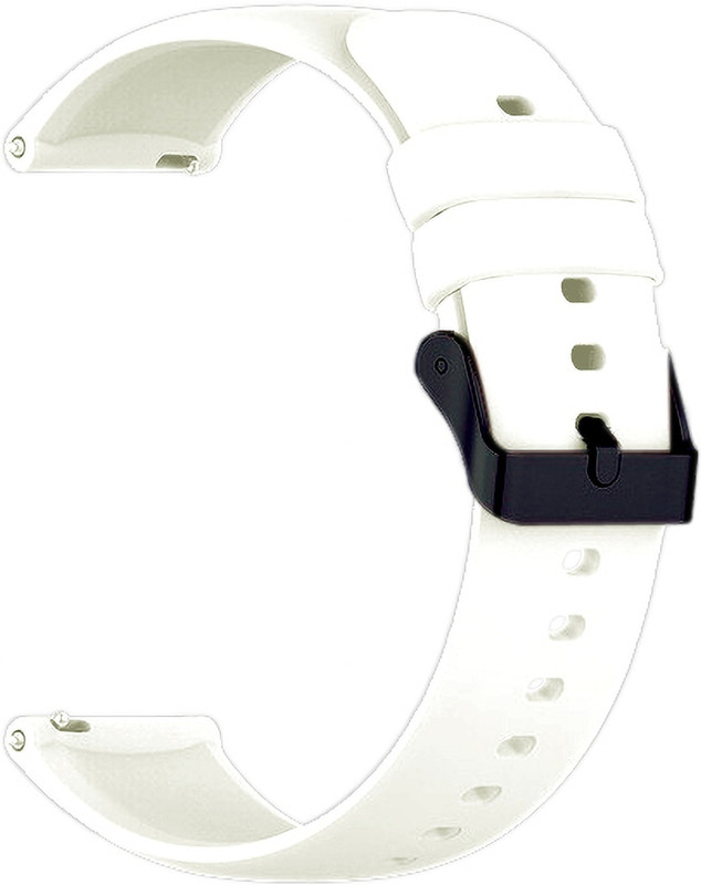 Colorcase CASEBLTBKCLP-626-62 22 mm Silicone Watch Strap(White)