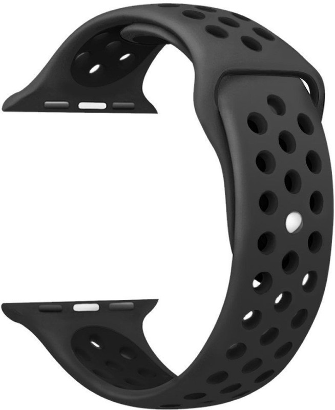 TRENDINGVIEW Soft Silicone Dual Color Sport 49/45/44/42mm Belt Strap 44 mm Silicone Watch Strap(Red Dot Black)