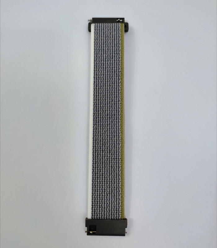 Sacriti Trail Watch Strap For 22 mm Fabric Watch Strap(Grey, Yellow, White)
