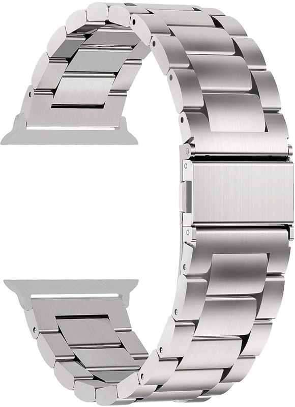 ACCZONE Watch Strap Slide 42MM 44MM 45MM 46MM 49MM Stainless Steel Metal 42.49 mm Stainless Steel Watch Strap(Silver)