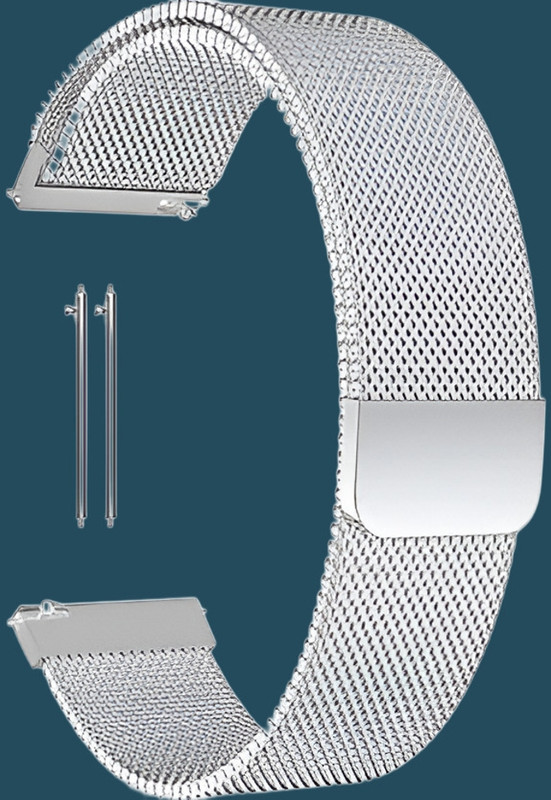 TooHype Luxury Metal Chain Strap (Compatible Watch List In Photo & Description) 22 mm Stainless Steel Watch Strap(Silver)
