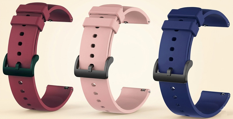 SEHUB 2.	20mm Watch Strap Silicone Replacement Band Soft Durable Colorful 20 mm Silicone Watch Strap(Blue, Red, Pink)