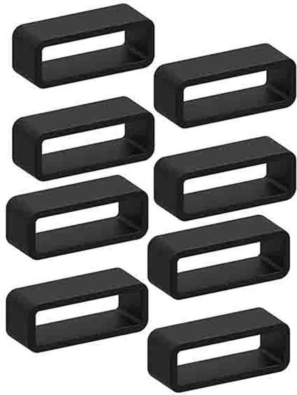 ADAMO 8 Silicone Watch Strap Loops/Keepers Holder Retainer Loop Replacement-Strap Loop 24 mm Silicone Watch Strap(Black)