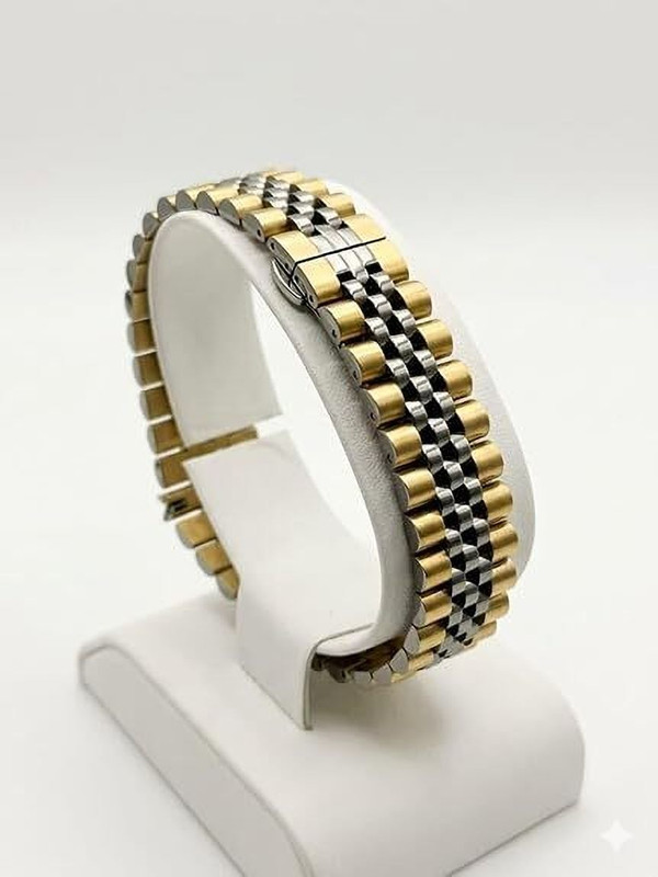 LUBA HIMT Jubilee Chain Watch Band,Metal Strap, Golden,compatible with So-nata and T-imex 20 mm Metal Watch Strap(Golden)