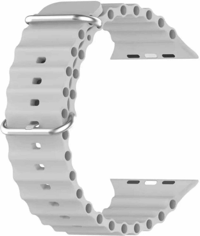 Getpay Watch Ultra Band 49mm 45mm 44mm 42mm 41mm 40mm Men Women 38 mm Silicone Watch Strap(Grey)