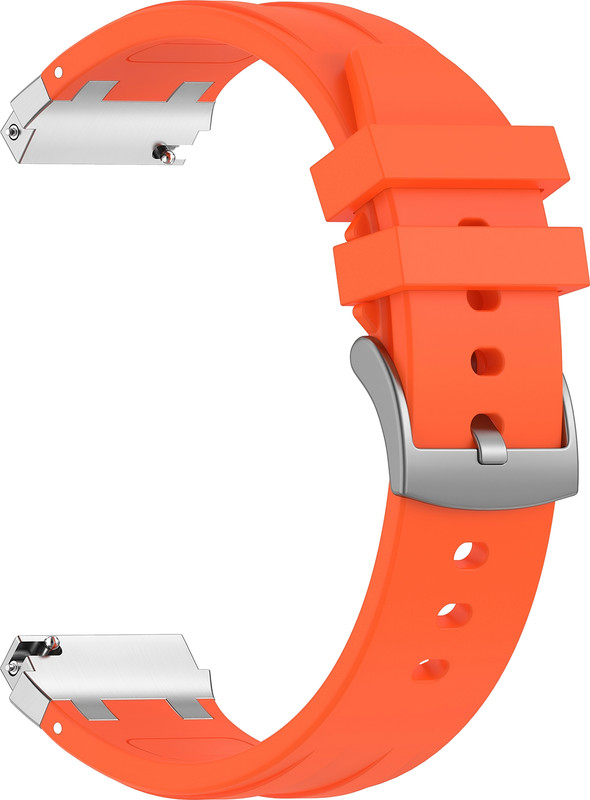 ACM Strap Metal 3412468 mm Silicone Watch Strap(Orange)