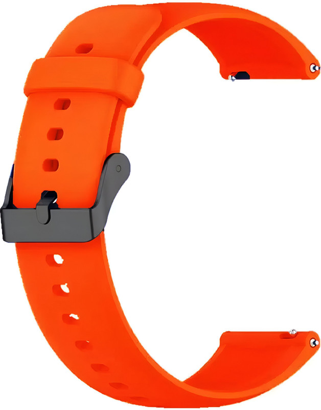 GRAF GRAF22CS044ORG Smart Watch Belt Strap For 22 mm Watch 22 mm Silicone Watch Strap(Orange)
