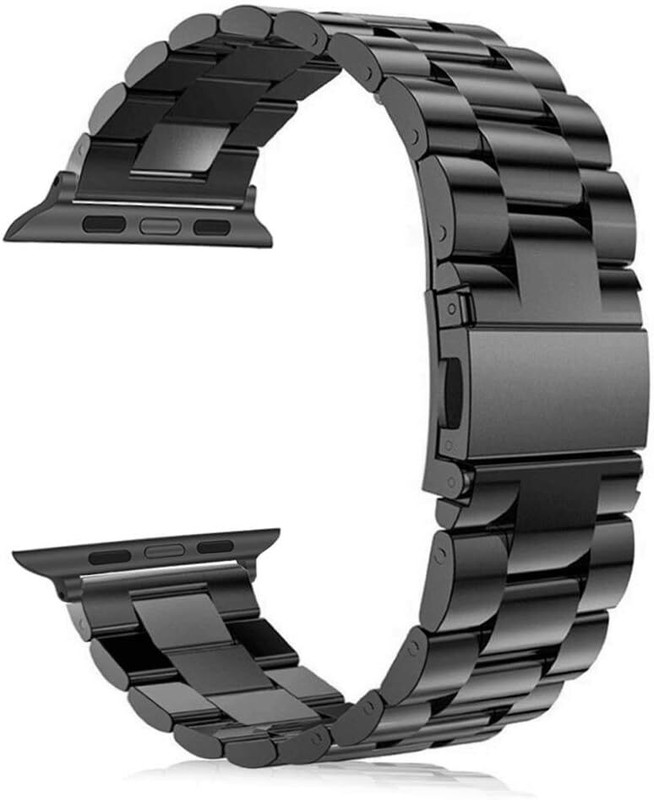 CHG Stainless steel heavy quality for 42mm/44mm/45mm 22 mm Metal Watch Strap01 42 mm Stainless Steel Watch Strap(Black)