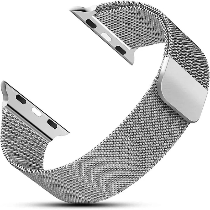 TRENDINGVIEW watch strap For All Series 42/44 mm strap. Heavy Metal smartwatch strap. 44 mm Metal Watch Strap(Silver)
