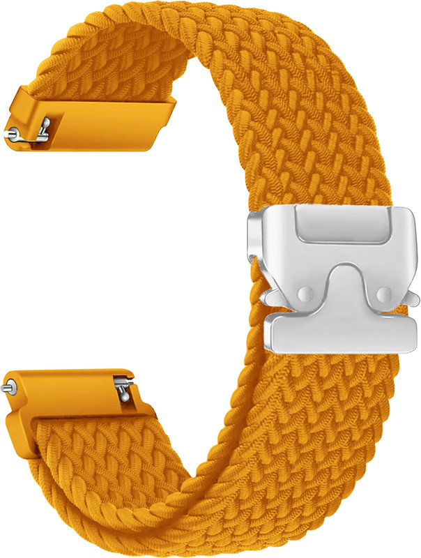 ACM Watch Strap Woven Braided Clipper 22mm for Cultsport Ranger Xr Ultra Smartwatch 3629487 mm Fabric Watch Strap(Orange)