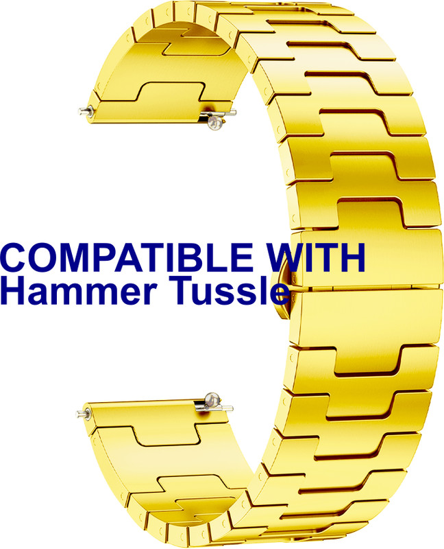 ACM Watch Strap Metal Steel 22mm for Origen Cullinan Smartwatch Belt 3631475 mm Stainless Steel Watch Strap(Gold)