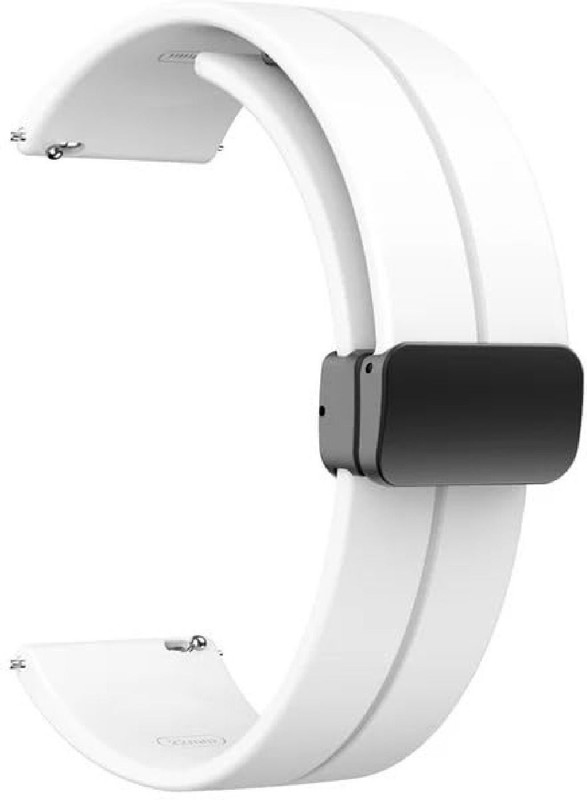 TRENDINGVIEW 22MM Magnetic silicone strap for Samsung Galaxy Watch 4/5/6 and 4 Classic strap 22 mm Silicone Watch Strap(White)