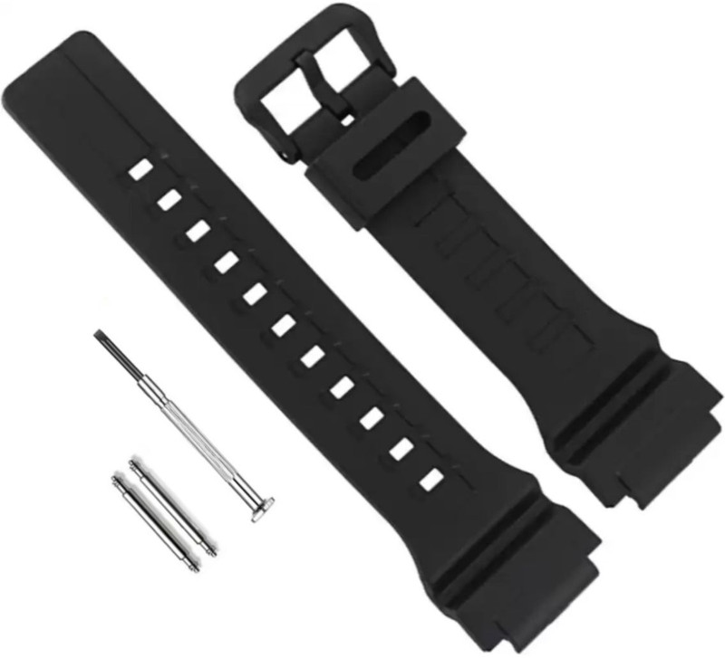 Bharasoft [CS06B] WATCH STRAP FOR CASIO MCW-200H (MODEL ONLY) 20 mm Resin Watch Strap(Black)