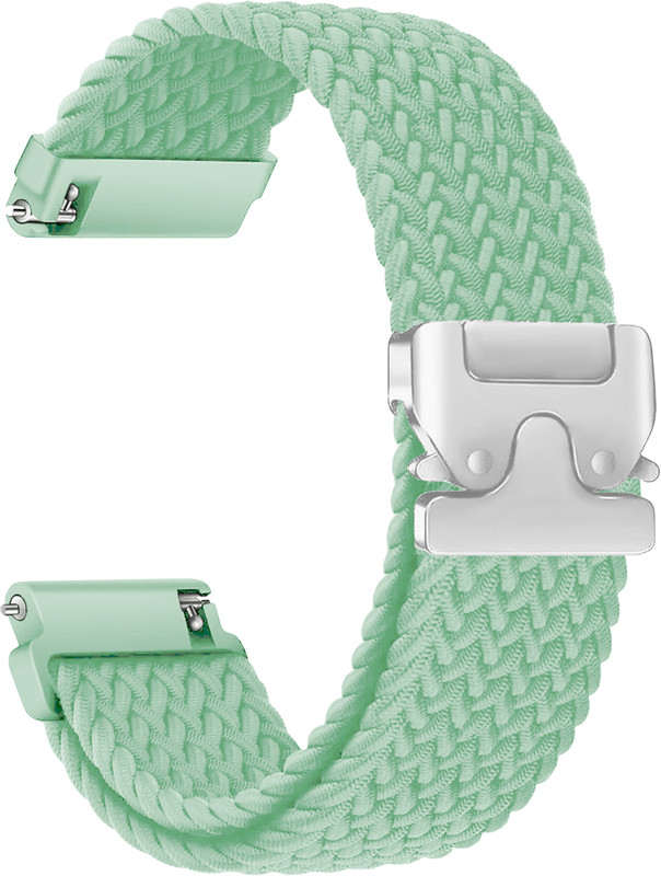 ACM Watch Strap Woven Braided Clipper 22mm for Fire-Boltt Phoenix Amoled Bsw196 3368485 mm Fabric Watch Strap(Green)