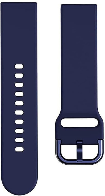 Global Creations 19mm Smartwatch Strap Metal Buckle Compatible With Noise Colorfit Pro 19 mm Silicone Watch Strap(Blue)