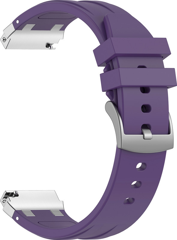ACM Watch Strap Metal Hook Silicone 22mm for Cultsport Cult Tr Smartwatch 3602469 mm Silicone Watch Strap(Purple)