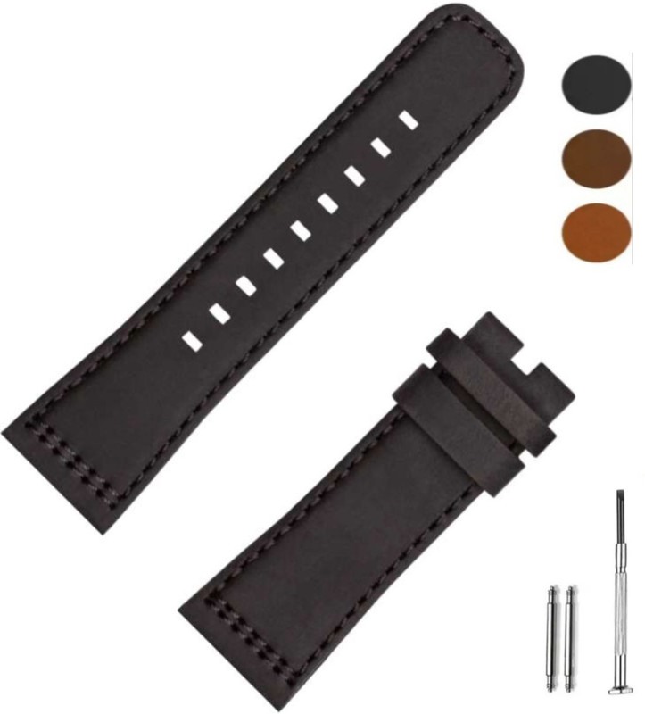 Bharasoft [SRY] PREMIUM LEATHER WATCH STRAP FOR SEVENFRIDAY WATCHES, WITHTOOLS 28 mm Genuine Leather Watch Strap(Tan)