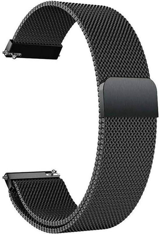 Creations Retail 22 mm black chain strap universal for all 22 mm watches (EXCLUDING I WATCHES) 22 mm Stainless Steel Watch Strap(Black)