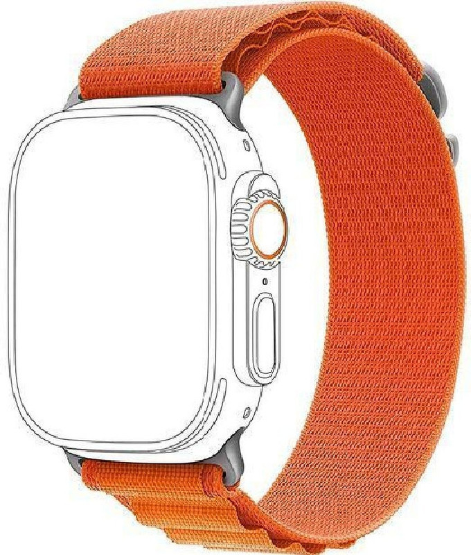 TRENDINGVIEW Nylon fabric Alpine Adjustable woven loops with Titanium Metal G-Hook 44 mm Fabric Watch Strap(Orange)