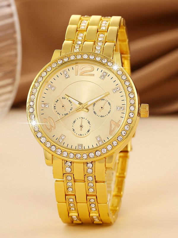 VAGHBHATT Watch-D5-G03 35 mm Rubber Watch Strap(Gold)