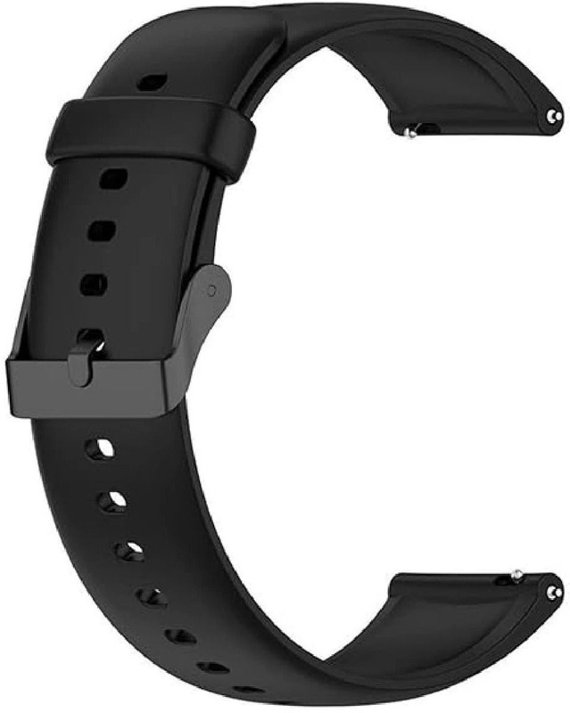 GRAF 20mm soft silicone Smartwatch Straps Black(GENUINE STRAP) 20 mm Rubber Watch Strap(Black)