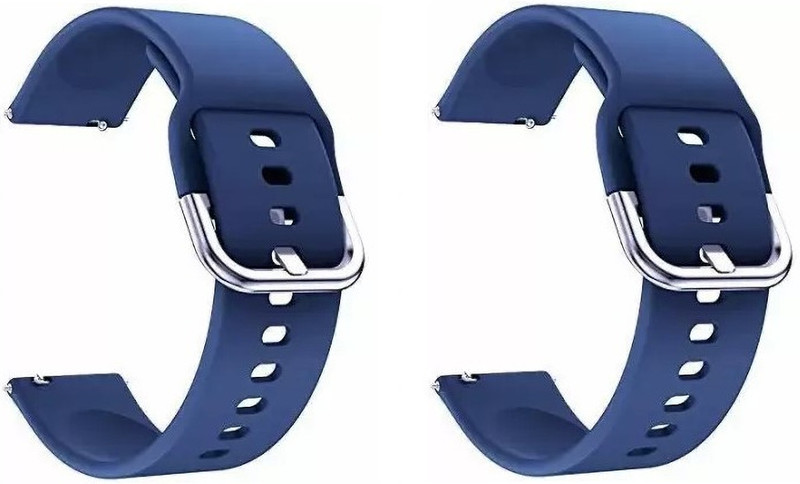 CHG 19MM Silicone Strap for NOISE COLORFIT PRO 2, BOAT STORM Sports Band 19 mm Silicone Watch Strap(Blue, Blue)