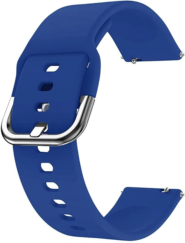 Firetook Silicone 19mm Replacement Band Strap/Belt with Metal Buckle 19 mm Silicone Watch Strap(Blue)