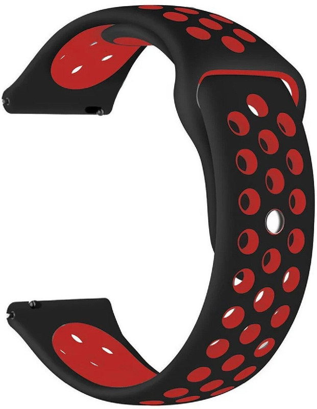 TRENDINGVIEW Soft Silicone Dual Color Sport Replacement 22 MM Watch Strap Quick Release Pins 22 mm Silicone Watch Strap(Red Dot Black)
