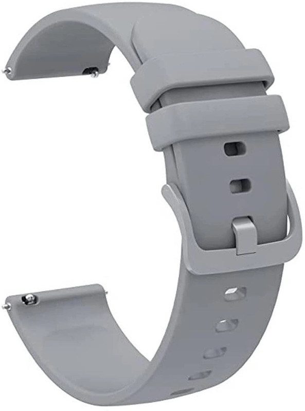 Nixea Soft 22mm Smart Watch Strap, Of Quick Release Watch Strap with Fiber Buckle 22 mm Silicone Watch Strap(Grey)