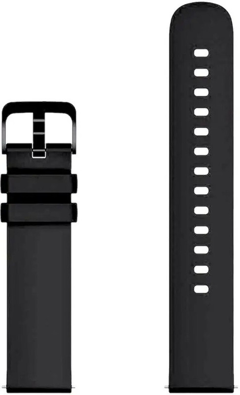 GUOi Black Buckle Silicon 22mm Smart Watch Strap Compatible for 22MM smartwatch 2 mm Silicone Watch Strap(Black)