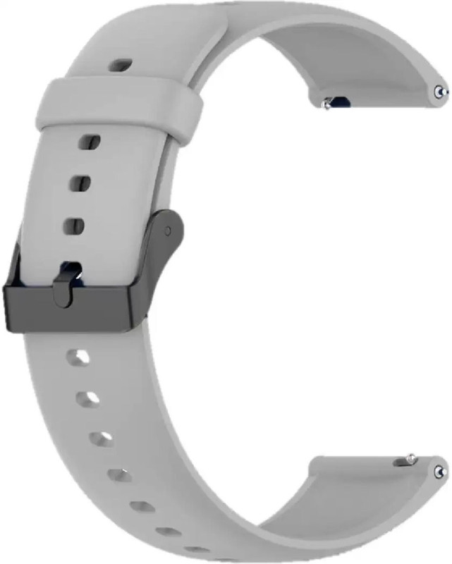 GRAF 22mm soft silicone Smartwatch Straps with Black buckle 22 mm Silicone Watch Strap(Black)