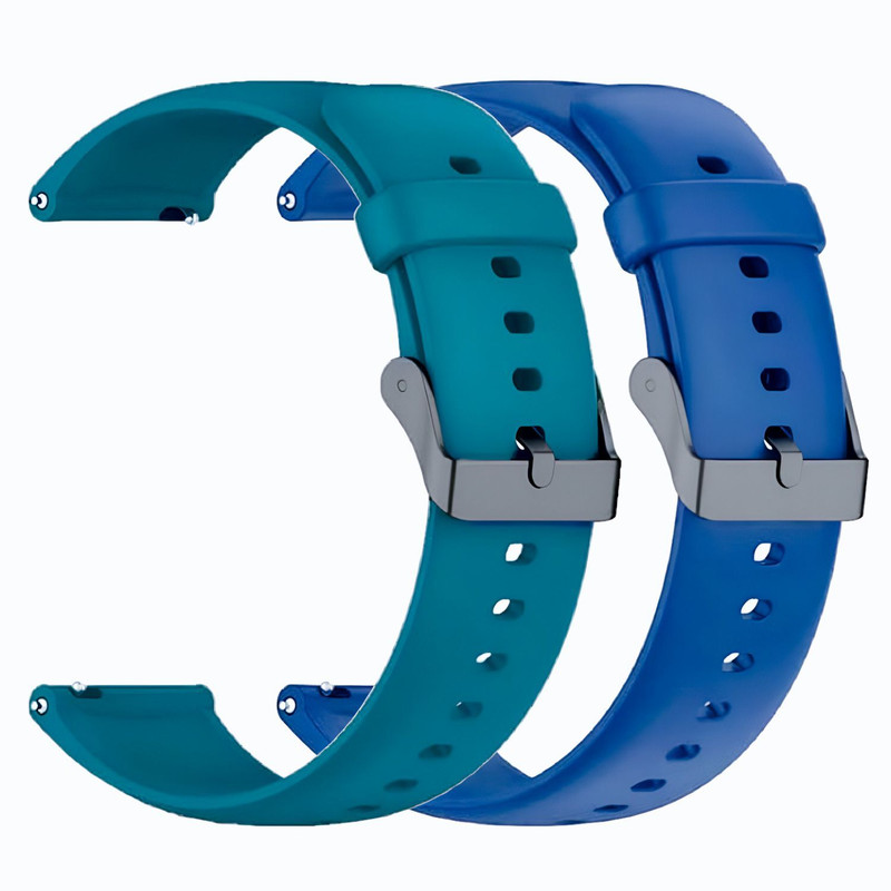 GRAF Smart Watch Combo Belt Strap with Black Buckle Universal Fit 22mm Watch 22 mm Silicone Watch Strap(Navy Blue, Teal)