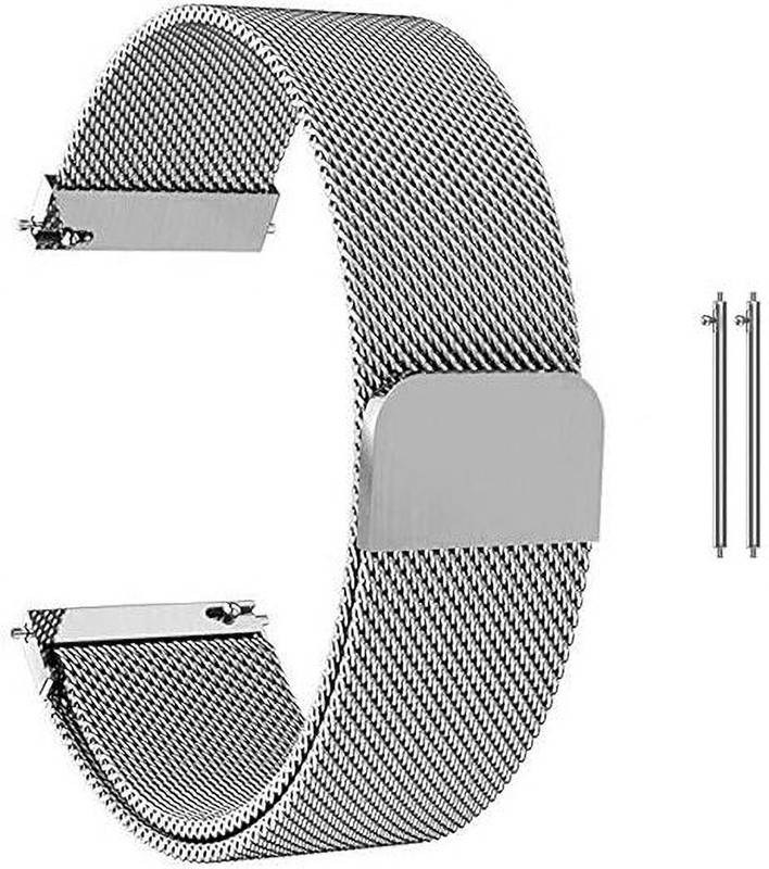 TooHype Luxury Metal Chain Strap (Compatible Watch List In Photo & Description) 22 mm Stainless Steel Watch Strap(Silver)