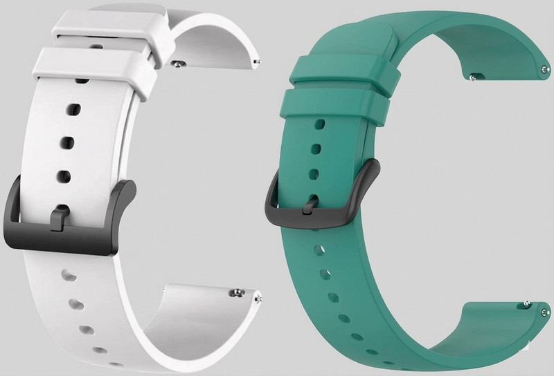 SEHUB Band Replacement Grey Green 20mm Silicone Watch Strap Soft 20 mm Silicone Watch Strap(Black, Grey)