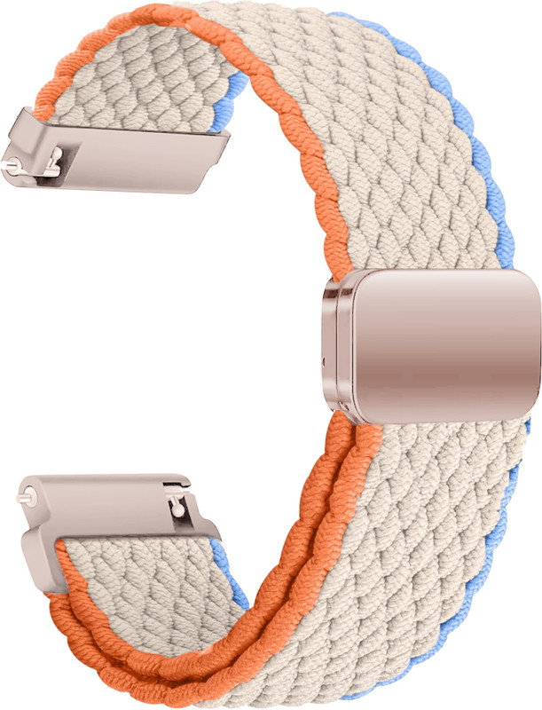 ACM Strap Woven Braided Magnetic 22mm for Noise Colorfit Pro 6 Smartwatch White 3833356 mm Fabric Watch Strap(White)