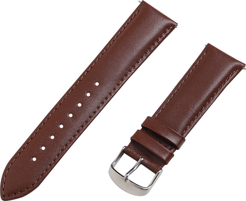 Roycee 49323220 20 mm Genuine Leather Watch Strap(Brown)