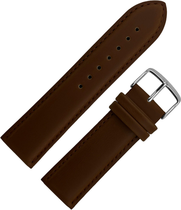 DBLACK [NAGATA] 24 mm Genuine Leather Watch Strap(Brown)