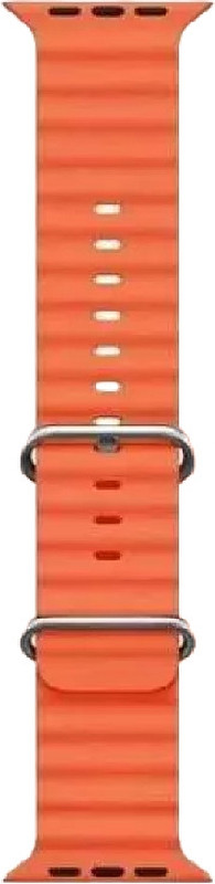 RONIKS Flexible Silicone Ocean Sports Watch Band Compatible With 42mm 44mm 45mm 49 mm Silicone Watch Strap(Orange)
