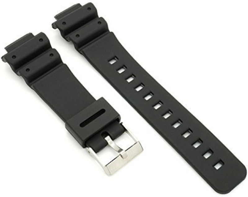 Rayyn CASO12 WATCH STRAP SUITABLE FOR CASIO G-SHOCK DW-5300, DW-5900C & OTHERS WATCHES 16 mm Resin Watch Strap(Black)