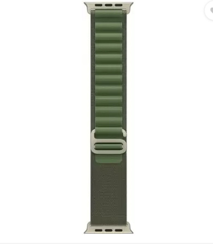 CHG Alpine Loop Strap for Watch 42MM 44MM 45MM 49MM with Titanium G-Hook 42 mm Silicone Watch Strap(Green)