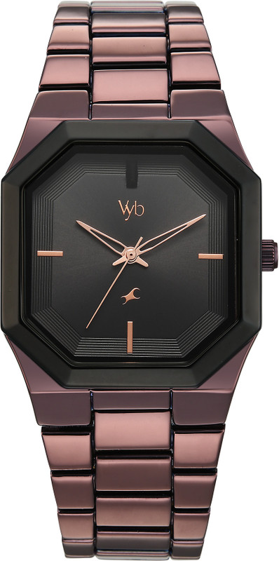 Fastrack Vyb Pioneer Fastrack Vyb Pioneer Quartz Black Dial Brown Strap Analog Watch  - For Men