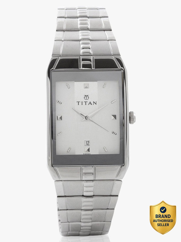 Titan ND9151SM01J Titan with Date Silver Dial Silver Stainless Steel Strap Analog Watch - For Men