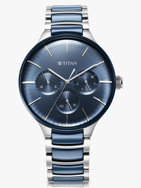 Fastrack Fastrack Opulence Multifunction Gradient Blue Dial Blue SS Strap Analog Watch - For Men