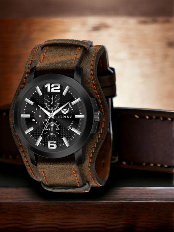 LORENZ MK-4027R Lorenz Two-In-One with Detachable Leather Strap Analog Watch - For Men