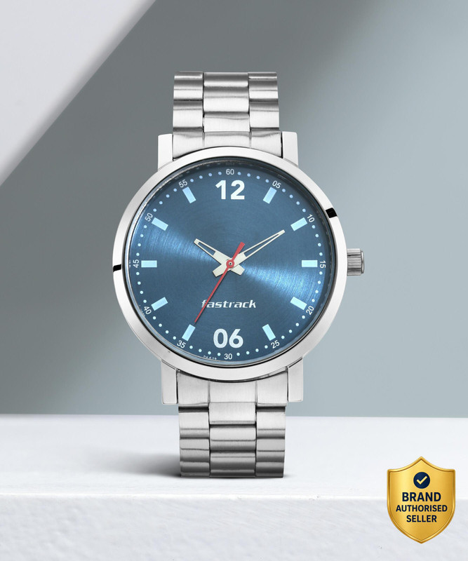 Fastrack Fastrack Blue Dial Silver Stainless Steel Strap Analog Watch  - For Men